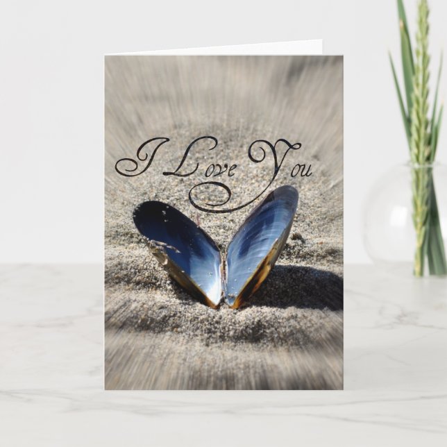 Tarjeta de Saludo de Playa Te Amo (Anverso)