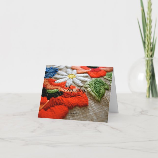 Tarjeta de saludo de poesía de tapiz (Anverso)