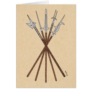 Tarjeta de saludo de Polearms del siglo XVI