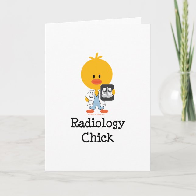 Tarjeta de saludo de pollo de radiología (Anverso)