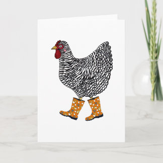 Tarjeta de saludo de pollo de Rock Barred