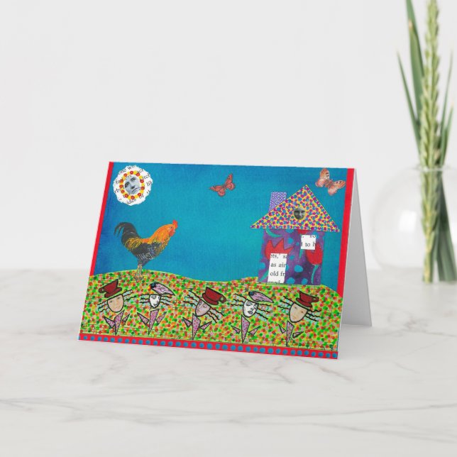 Tarjeta de saludo de primavera (Anverso)