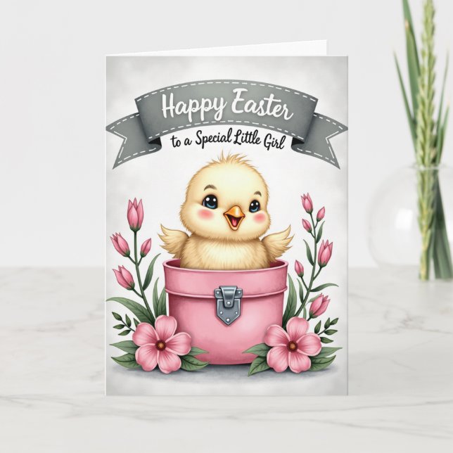 Tarjeta de saludo de primavera de pajarito (Anverso)