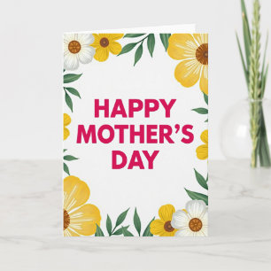 Tarjeta de saludo de primavera floral