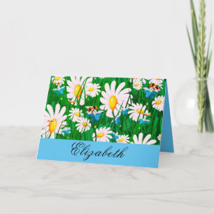 Tarjeta de saludo de primavera personalizada, marg