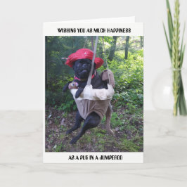 tarjeta de saludo de pug