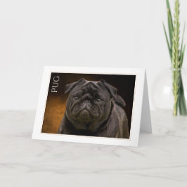 Tarjeta de saludo de Pug