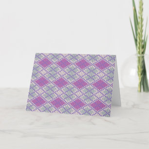 TARJETA DE SALUDO DE PUNTO ARGYLE LILAC / Horizont