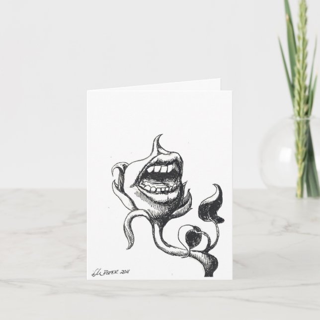 Tarjeta de saludo de Quejas Florales (Anverso)