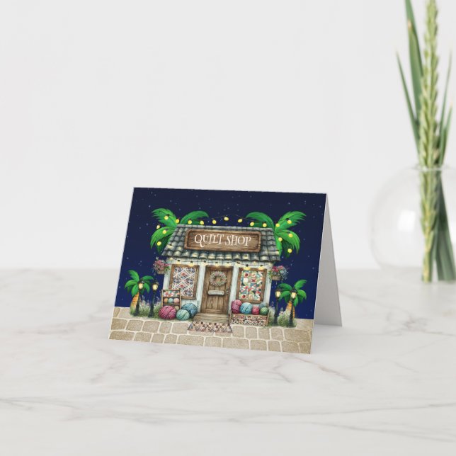 TARJETA DE Saludo DE QUILT Shop (Anverso)