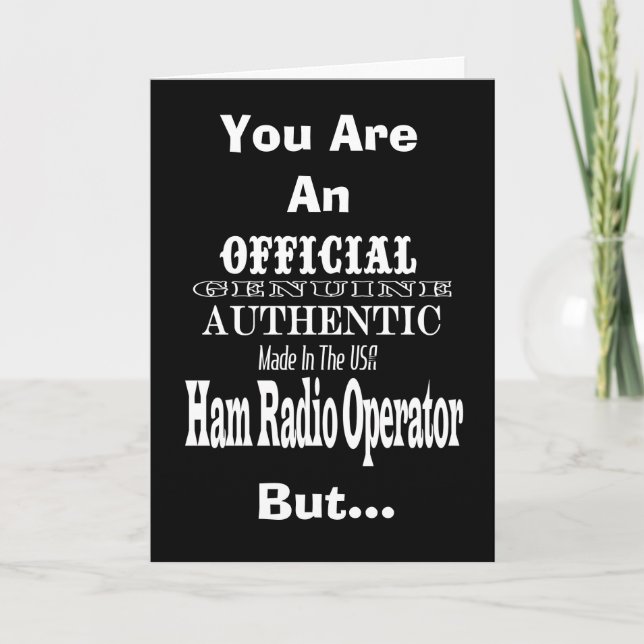 Tarjeta de saludo de radio Ham Ham de Estados Unid (Anverso)
