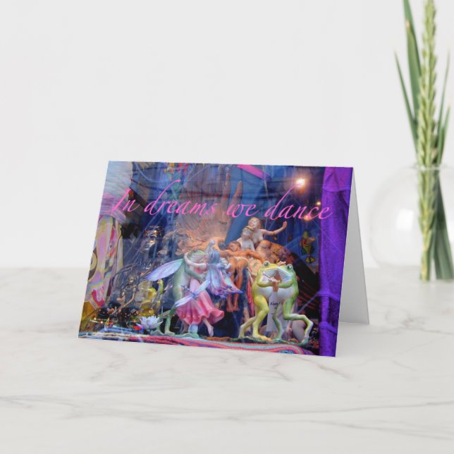 Tarjeta de saludo de ranas bailarinas (Anverso)