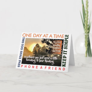 Tarjeta de saludo de recuperación de 12 pasos 25