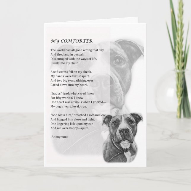 Tarjeta de saludo de regalo de Bulldog de foso de  (Anverso)