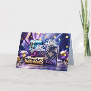 tarjeta de saludo de regalos para navidades