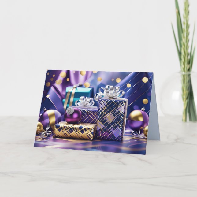 tarjeta de saludo de regalos para navidades (Anverso)