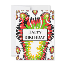 tarjeta de saludo de reggae abstracta