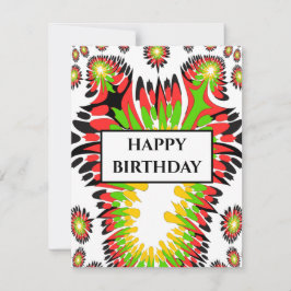 tarjeta de saludo de reggae abstracta