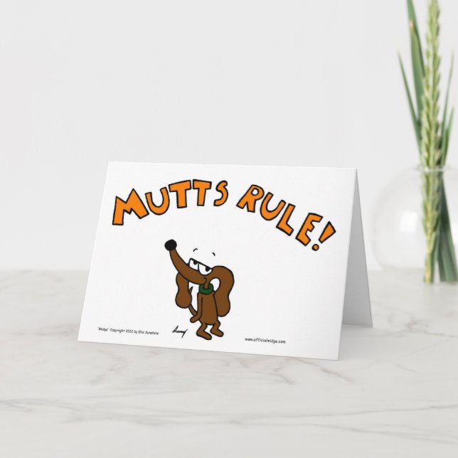 Tarjeta de saludo de REGLA de Midge MUTTS (Anverso)