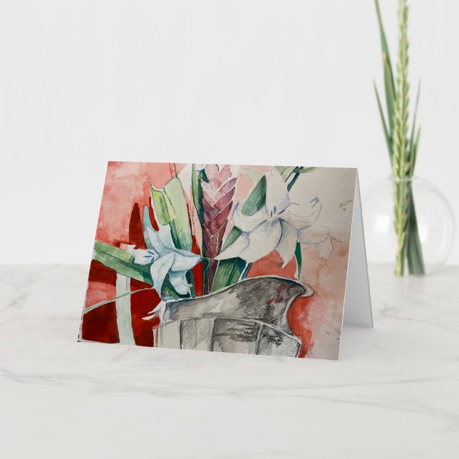 Tarjeta de saludo de Relieve metalizado Pitcher (Anverso)