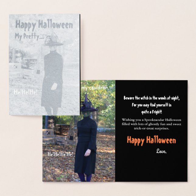 Tarjeta de saludo de Relieve metalizado plateado d (Demostración)