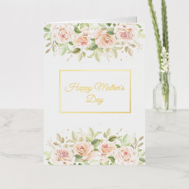 Tarjeta de saludo de Relieve metalizado plegado de (Flor)