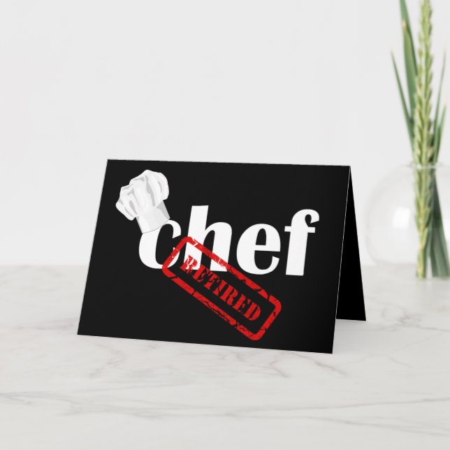 Tarjeta de saludo de retiro de Chef (Anverso)