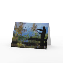 Tarjeta de saludo de retiro de pesca para hombres
