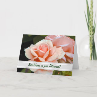 Tarjeta de saludo de retiro de Tea Rosa