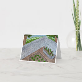 Tarjeta de saludo de rincón de jardín