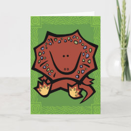 Tarjeta de saludo de rompecabezas de cuello frito 