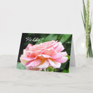 Tarjeta de saludo de Rosa de té del jardín inglés