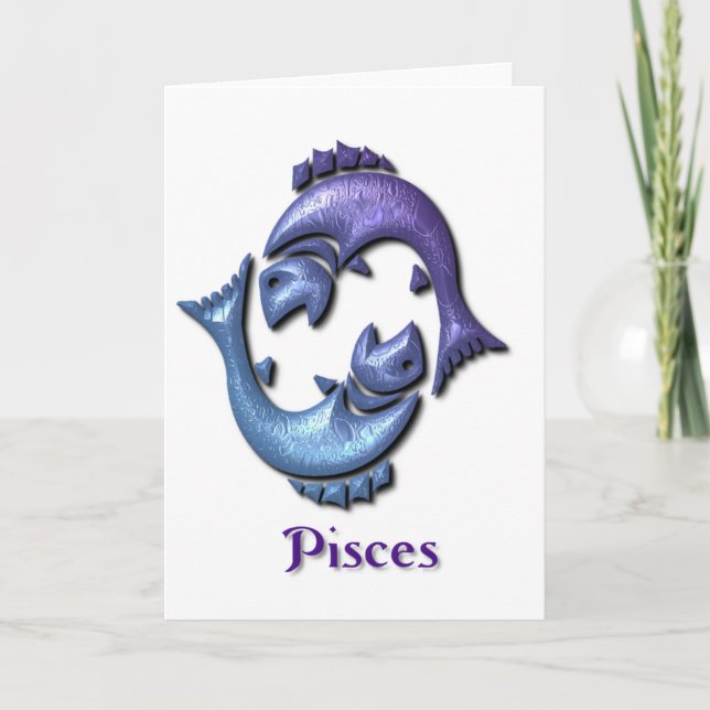 Tarjeta de saludo de Rótulo Pisces (Anverso)