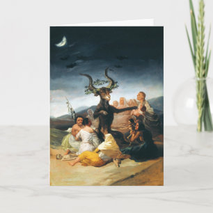 Tarjeta de saludo de sabbat para las brujas de Goy