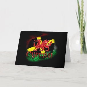 Tarjeta de saludo de San David con dragón galés