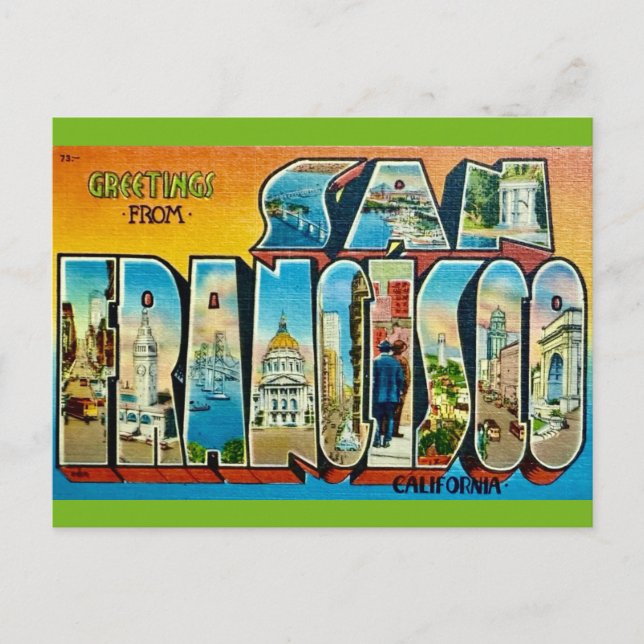 Tarjeta de saludo de San Francisco CA (Anverso)