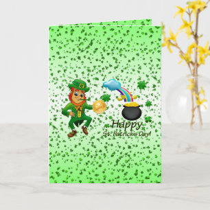 Tarjeta de saludo de San Patricio Leprechaun