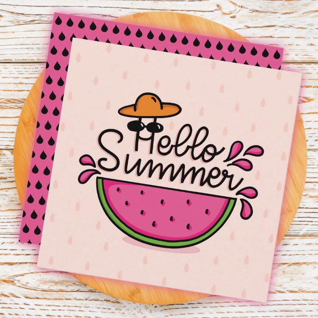 Tarjeta de saludo de sandía de verano (Subido por el creador)