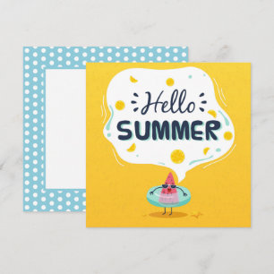Tarjeta de saludo de sandía de verano
