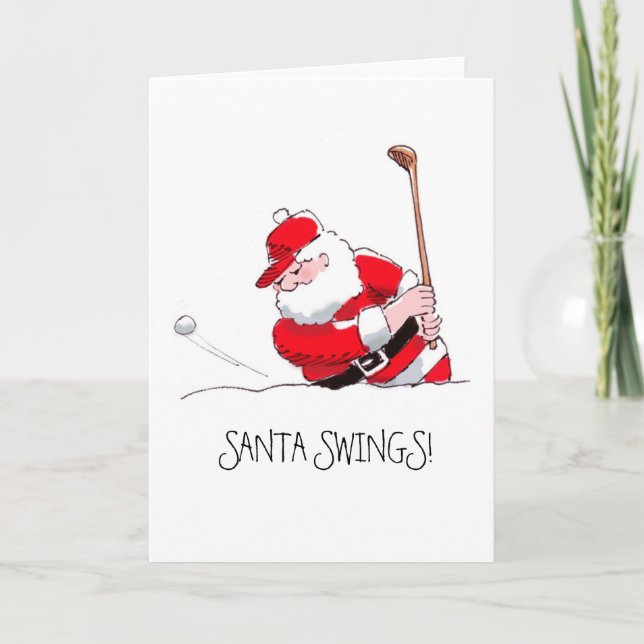 Tarjeta de saludo de Santa Swings (Anverso)