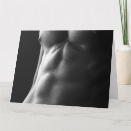 Tarjeta de saludo de seis paquetes Sexy Hot Guy