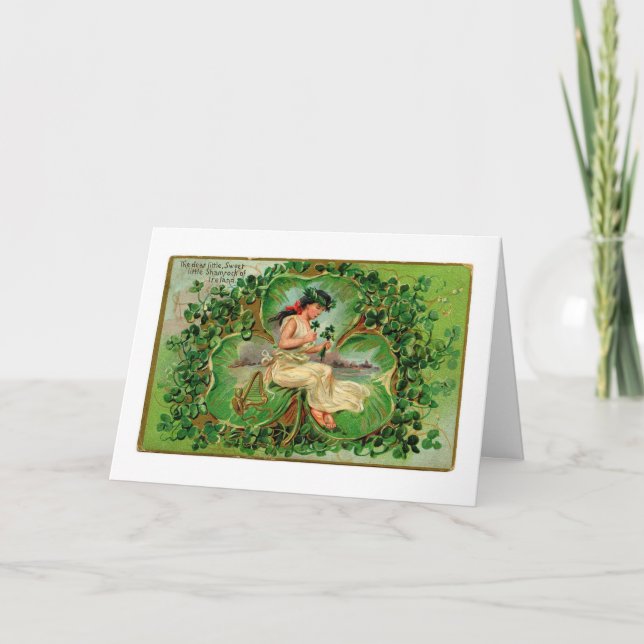 Tarjeta De Saludo De Shamrock Of Ireland (Anverso)