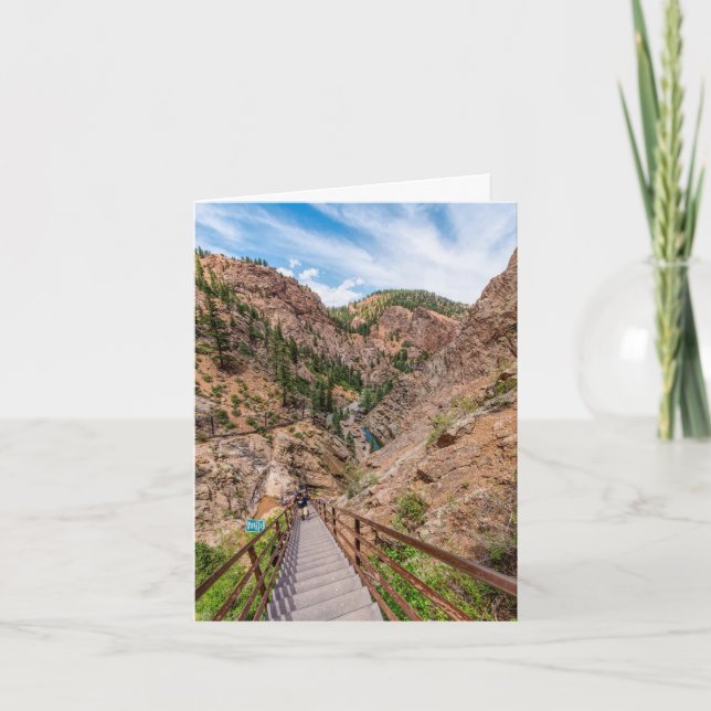 Tarjeta de saludo de siete cataratas (Anverso)