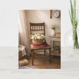 Tarjeta de saludo de silla francesa de campo – Cot
