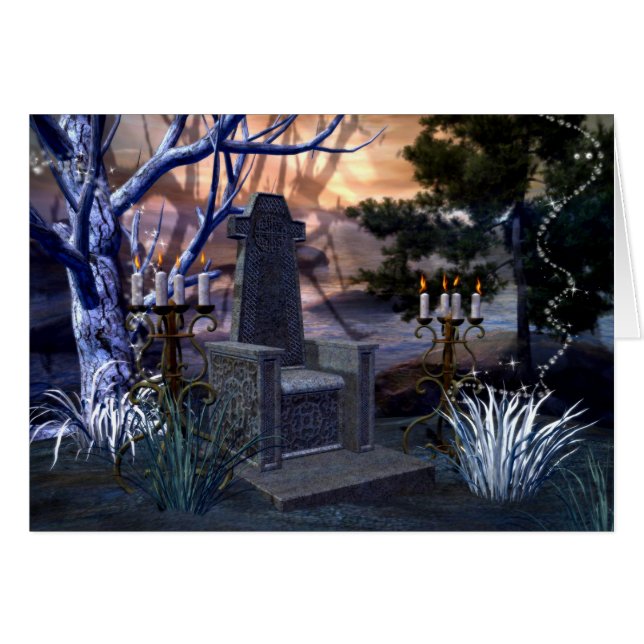 Tarjeta de saludo de silla mágica (Anverso (Horizontal))