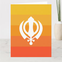 Tarjeta de saludo de símbolo Sikh Khanda