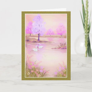 Tarjeta de saludo de simpatía para el paisaje de l