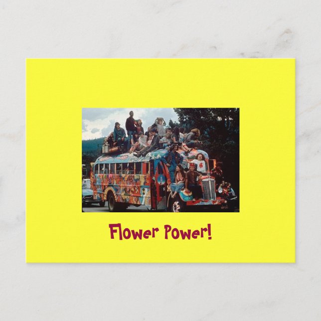 Tarjeta de saludo de Sixties Hippies (Anverso)