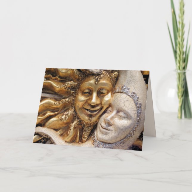 tarjeta de saludo de sol y luna (Anverso)