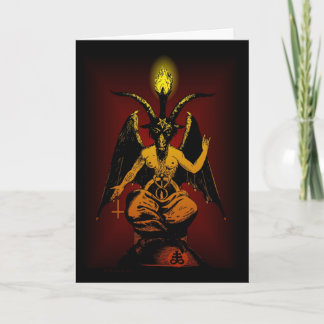 Tarjeta de saludo de solsticio de invierno de cabr